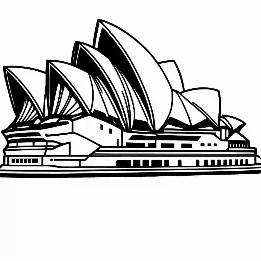 The Sydney Opera House coloring pages